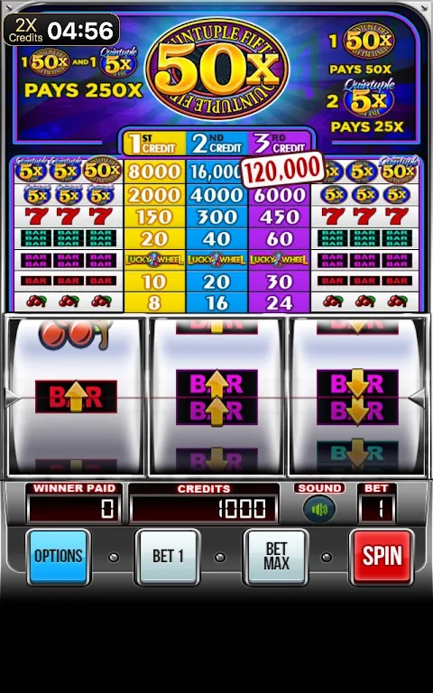 Quintuple 50x Free Slots screenshot 1