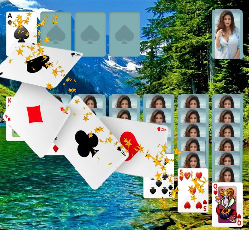 Russian Solitaire..Косынка Фото Квест screenshot 4