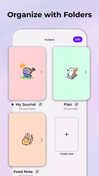 Miuu Note-Cute Diary With Lock screenshot 2