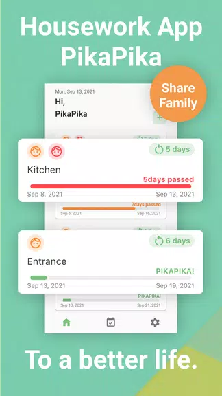 Chores Schedule App - PikaPika screenshot 1