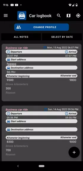 Car logbook App screenshot 2