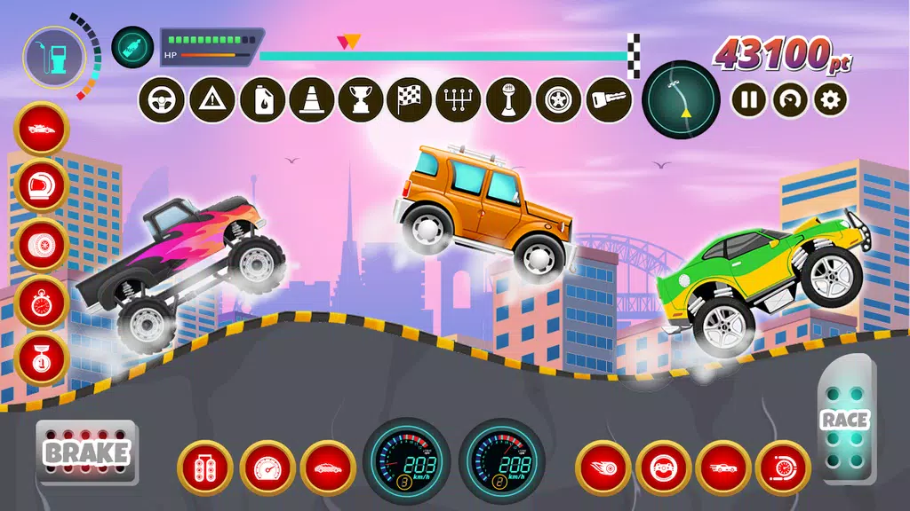 Kids Cars Hills Racing games screenshot 3