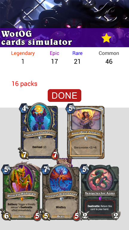 WotOG cards for Hearthstone screenshot 2