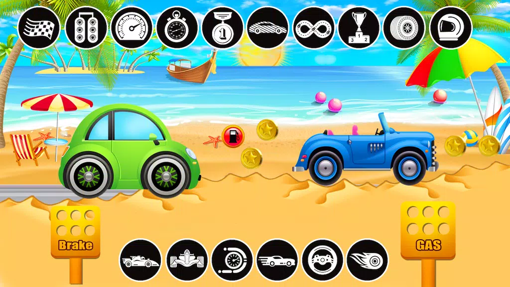 Kids Cars Hills Racing games screenshot 2