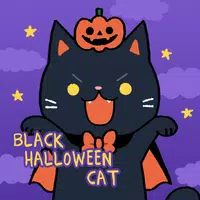 Black Halloween Cat Theme APK