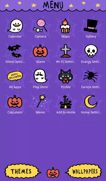 Black Halloween Cat Theme screenshot 2