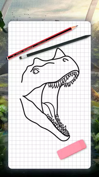 How to draw dinosaurs by steps screenshot 1