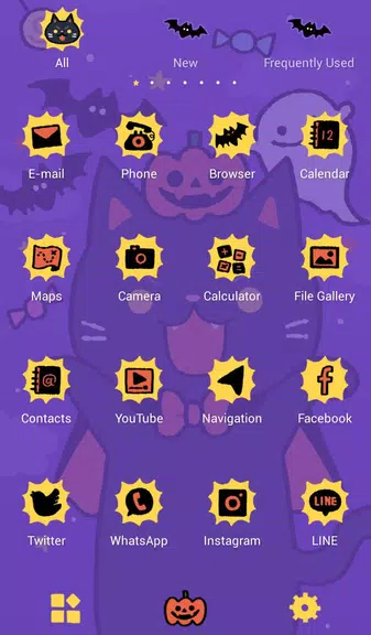 Black Halloween Cat Theme screenshot 3