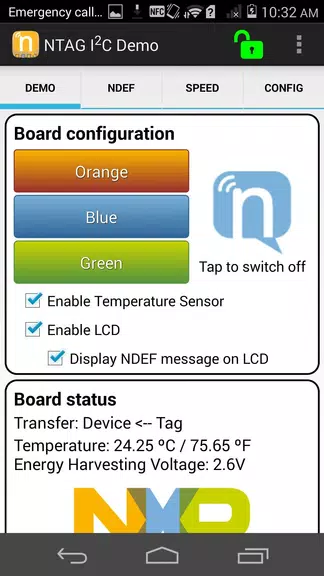 NTAG I2C Demoboard screenshot 1