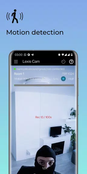 Lexis Cam, Home security app screenshot 3