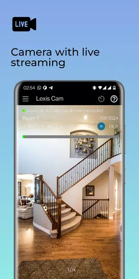 Lexis Cam, Home security app screenshot 1