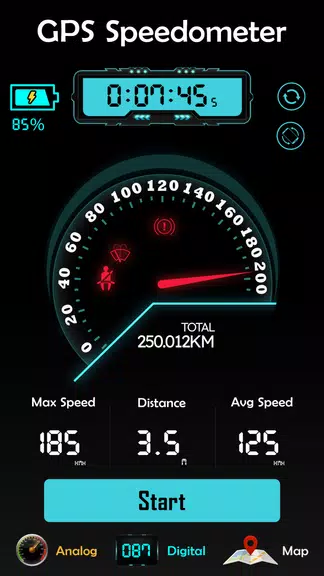 GPS Speedometer HUD Odometer screenshot 2