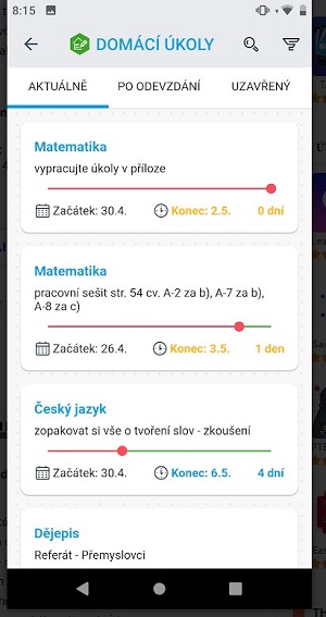 Bakaláři OnLine screenshot 2