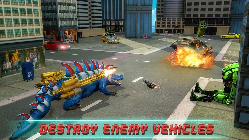 Flying Crocodile Robot Transformation Game screenshot 2