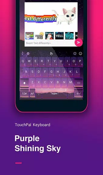 Purple Sky Keyboard Theme screenshot 1