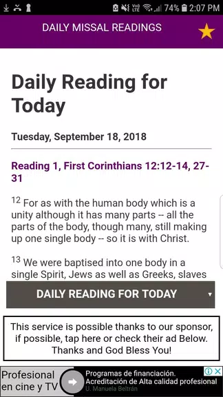 Daily Mass (Catholic Church Da screenshot 2