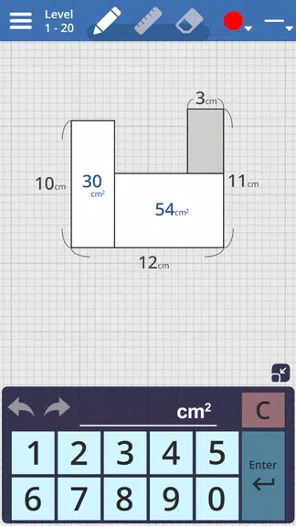 Area Quiz : Geometry Problems screenshot 2