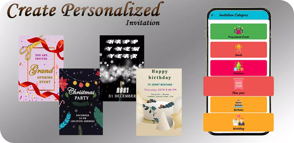 Invitation card maker : events screenshot 3