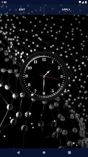 Black HD Clocks Live Wallpaper screenshot 5