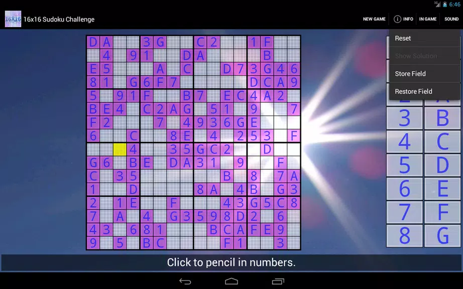 16x16 Sudoku Challenge HD screenshot 4