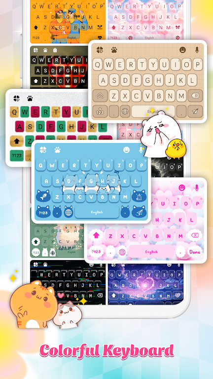 Cute Keyboard - Emoji Keyboard screenshot 1