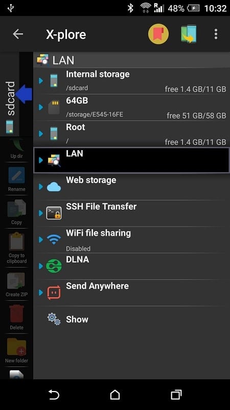 X-plore File Manager screenshot 2