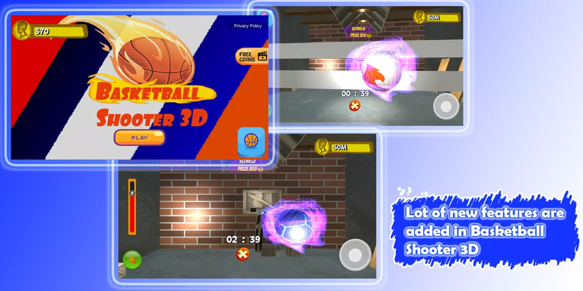 Basketball Shooter 3D - Offlin screenshot 2