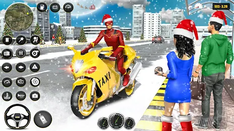 Superhero Bike Taxi Bike Games screenshot 1