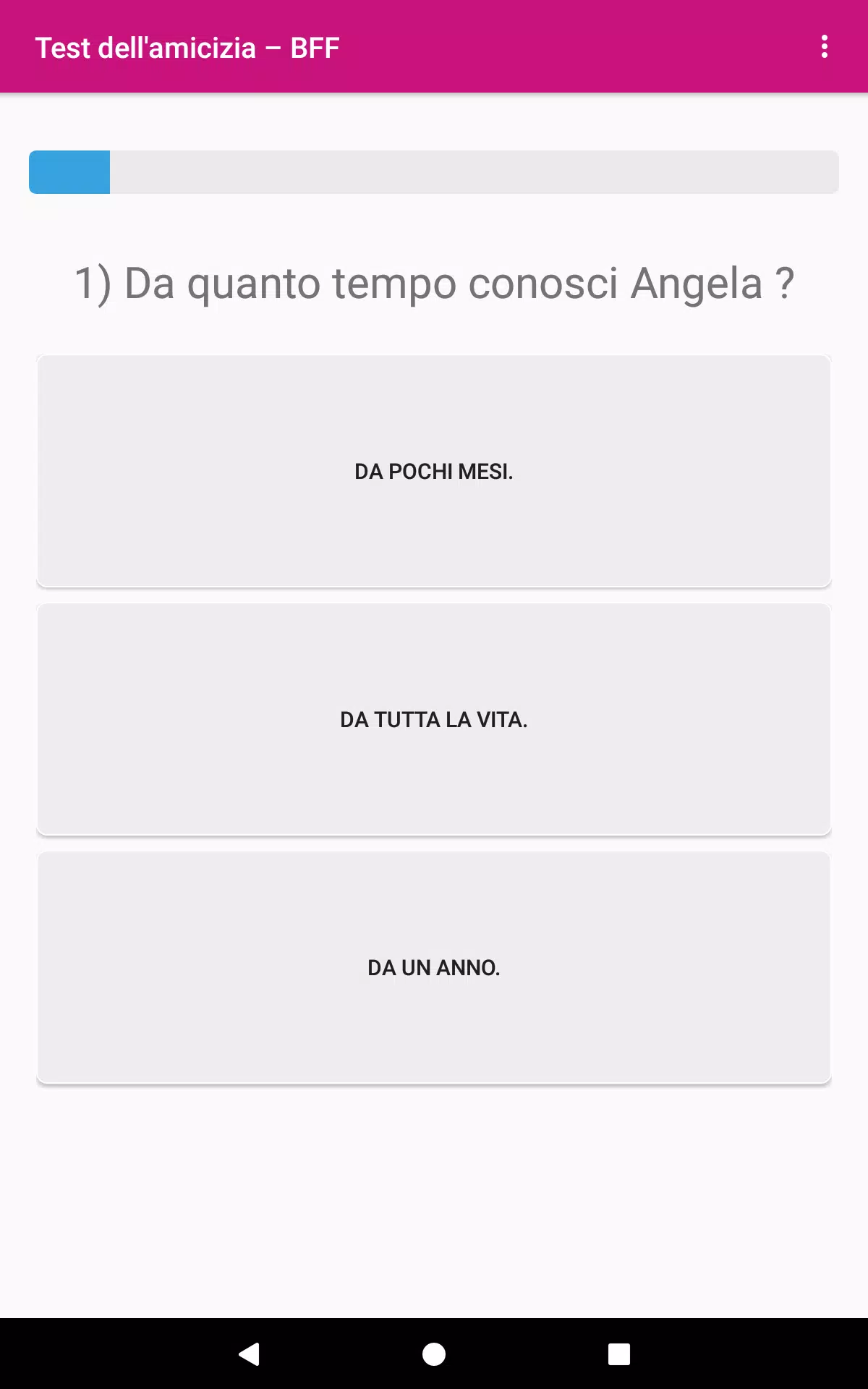 Test Amicizia : BFF Test screenshot 6