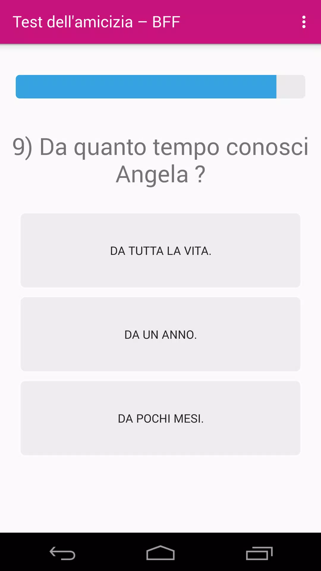 Test Amicizia : BFF Test screenshot 3