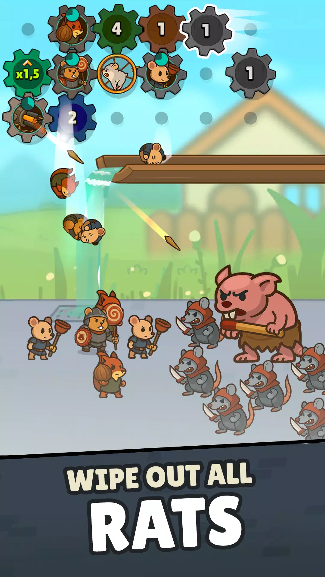 Underbite: Rat Rumble Idle War screenshot 1